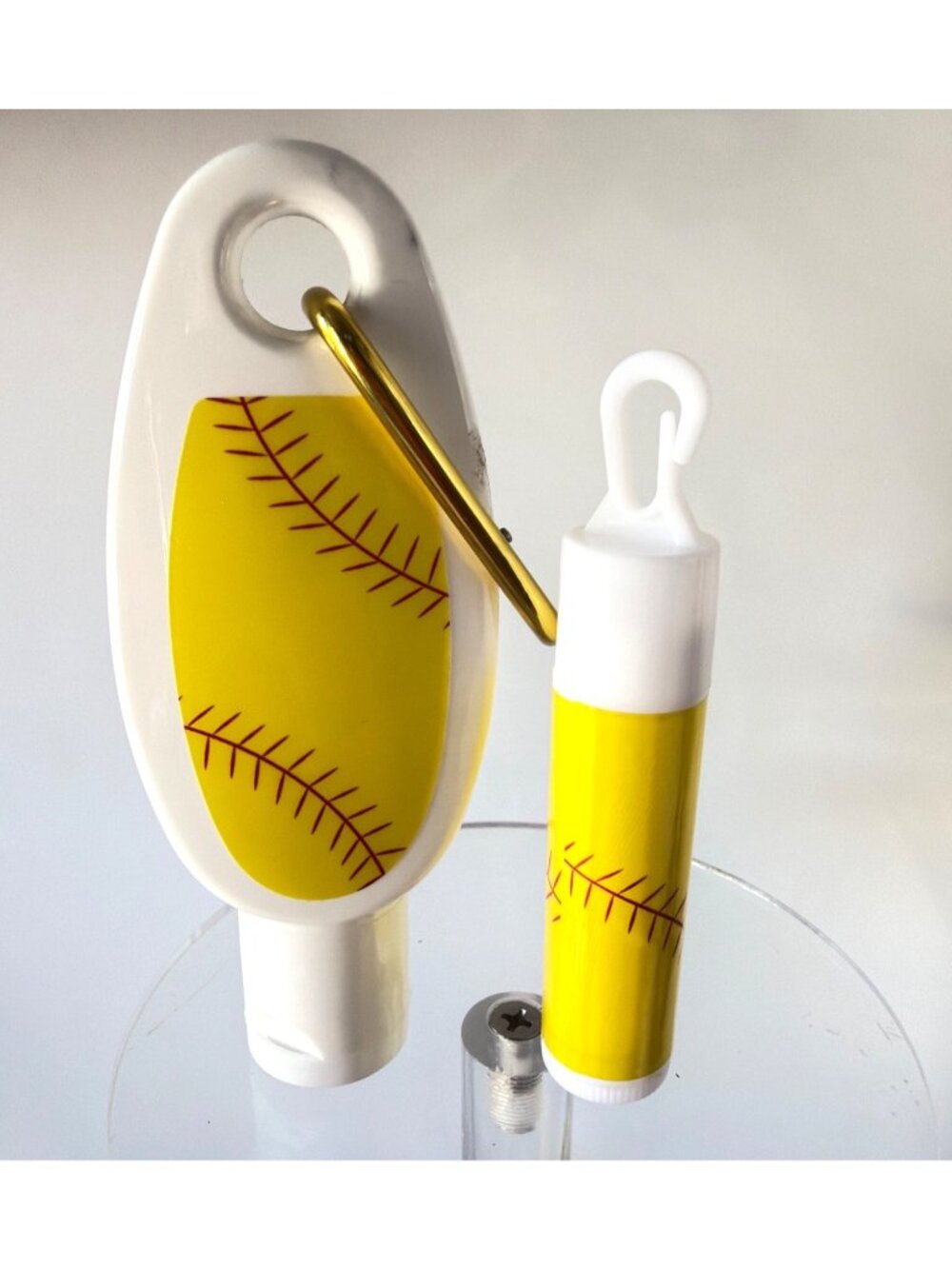 Softball Travel Size Mini Sunscreen and Lip Balm Bulk Set 24 Pcs